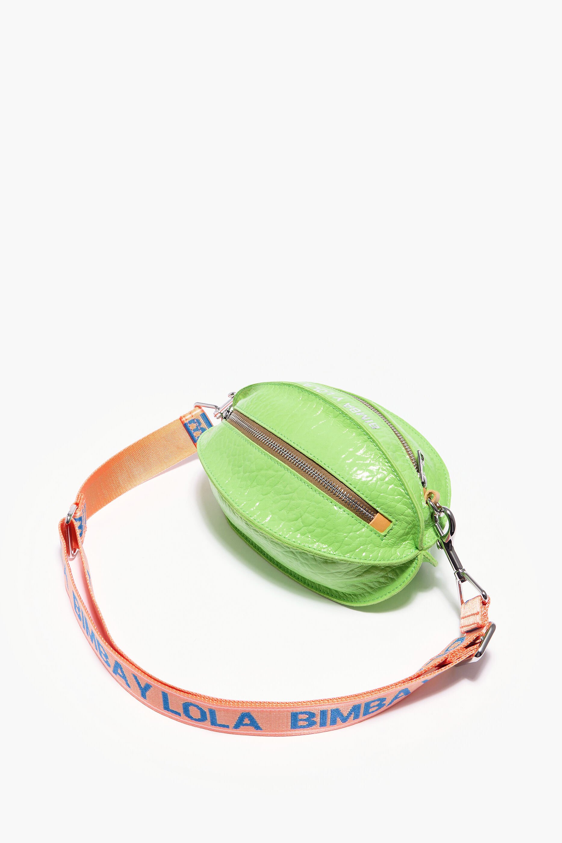 Bolsa Ball Bag S em couro verde neon
