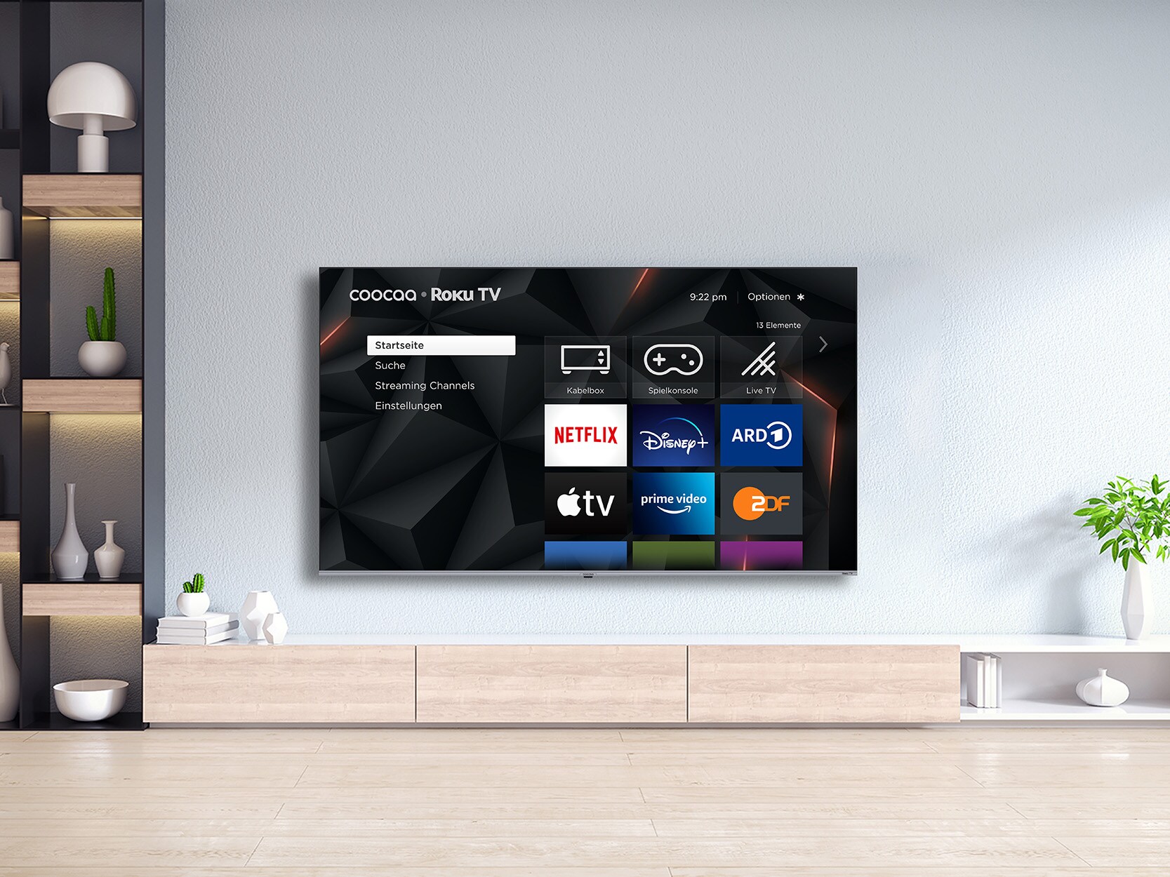 Coocaa 32R3G Roku LED TV HD Smart TV, 32 Zoll, 80 cm, TV mit WLAN schwarz LCD TV