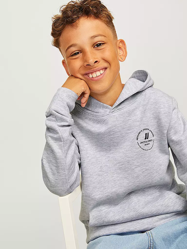 JACK & JONES Jungen Kapuzensweater - Hoodie JJESWIFT  hellgrau