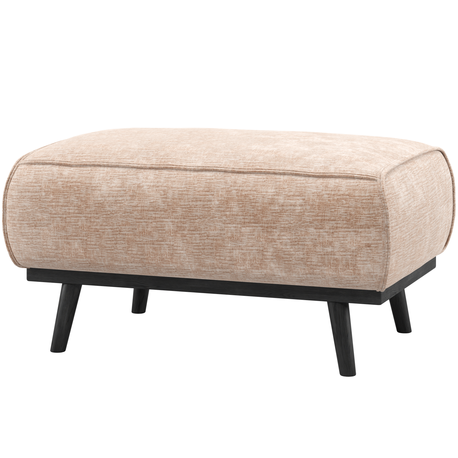 WOOOD Statement Hocker - Chennile - Velvet Naturel - 40x80x55