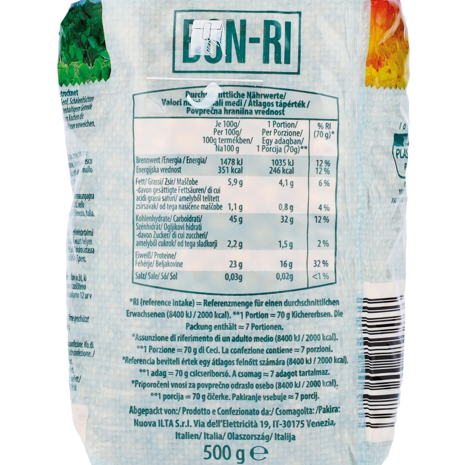 BON-RI Hülsenfrüchte getrocknet, Kichererbsen 500 g