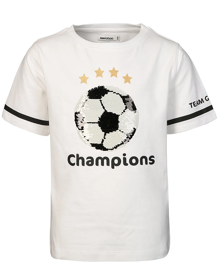 T-Shirt TEAM GERMANY mit Wendepailletten in weiß