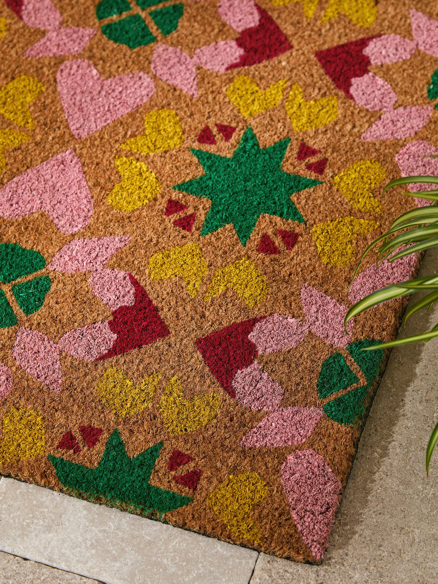 Bright Tile Coir Doormat