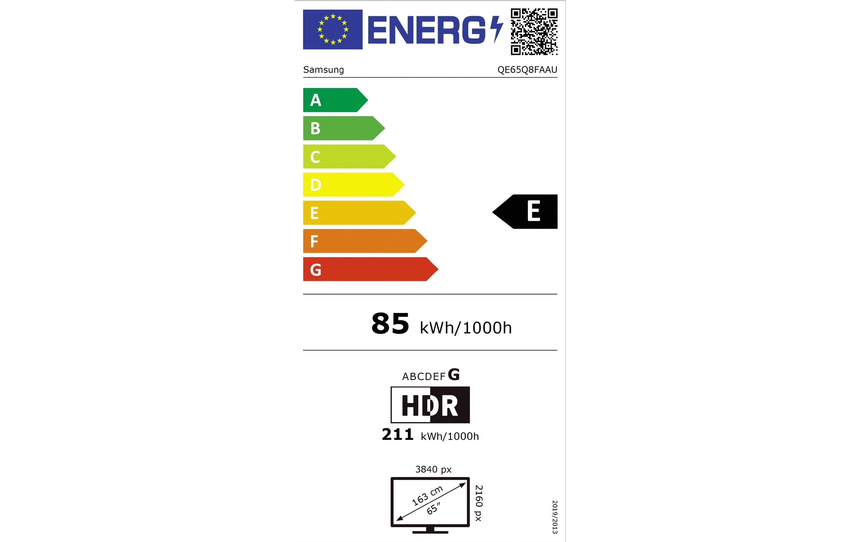 TV QE65Q8F 65'' Q8F QLED 4K AI TV, 2025<br>60 Hz, 4K (3.840 x 2.160), Q4 AI Gen1 Processor, 20W 2CH
