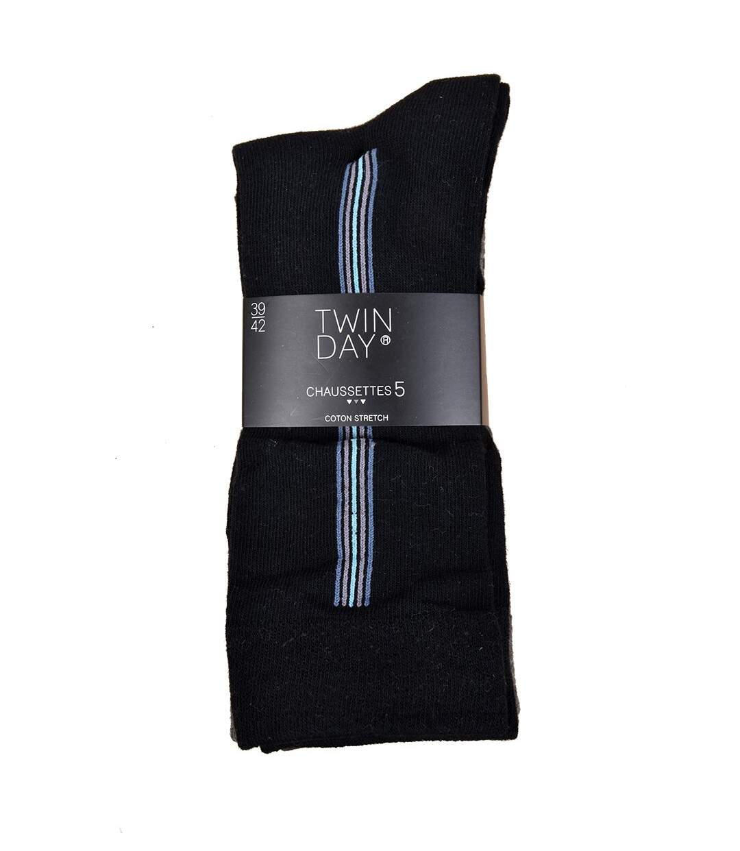 Chaussettes Homme TWINDAY Qualité et Confort-Assortiment modèles photos selon arrivages- Pack de 5 Paires STRIPES 14532