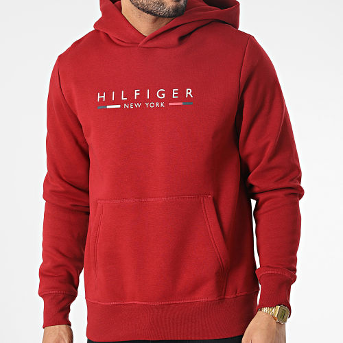 Sweat Capuche Hilfiger New York 9301 Bordeaux