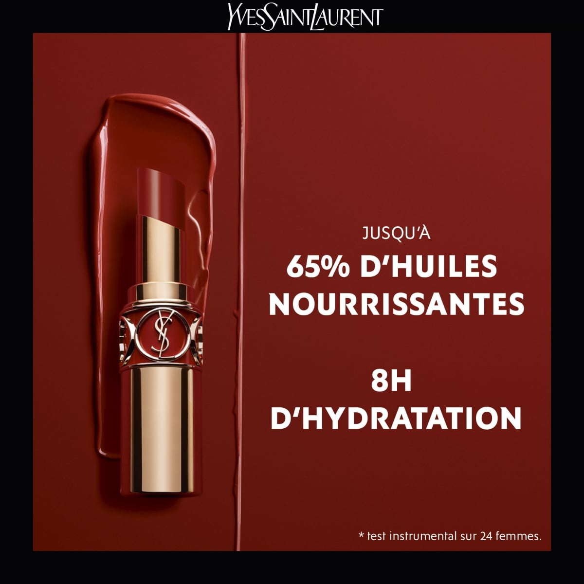 YVES SAINT LAURENT Rouge Volupté Shine Oil-In-Stick Rouge à Lèvres alliant Couleur, Soin et Brillance Longue Tenue