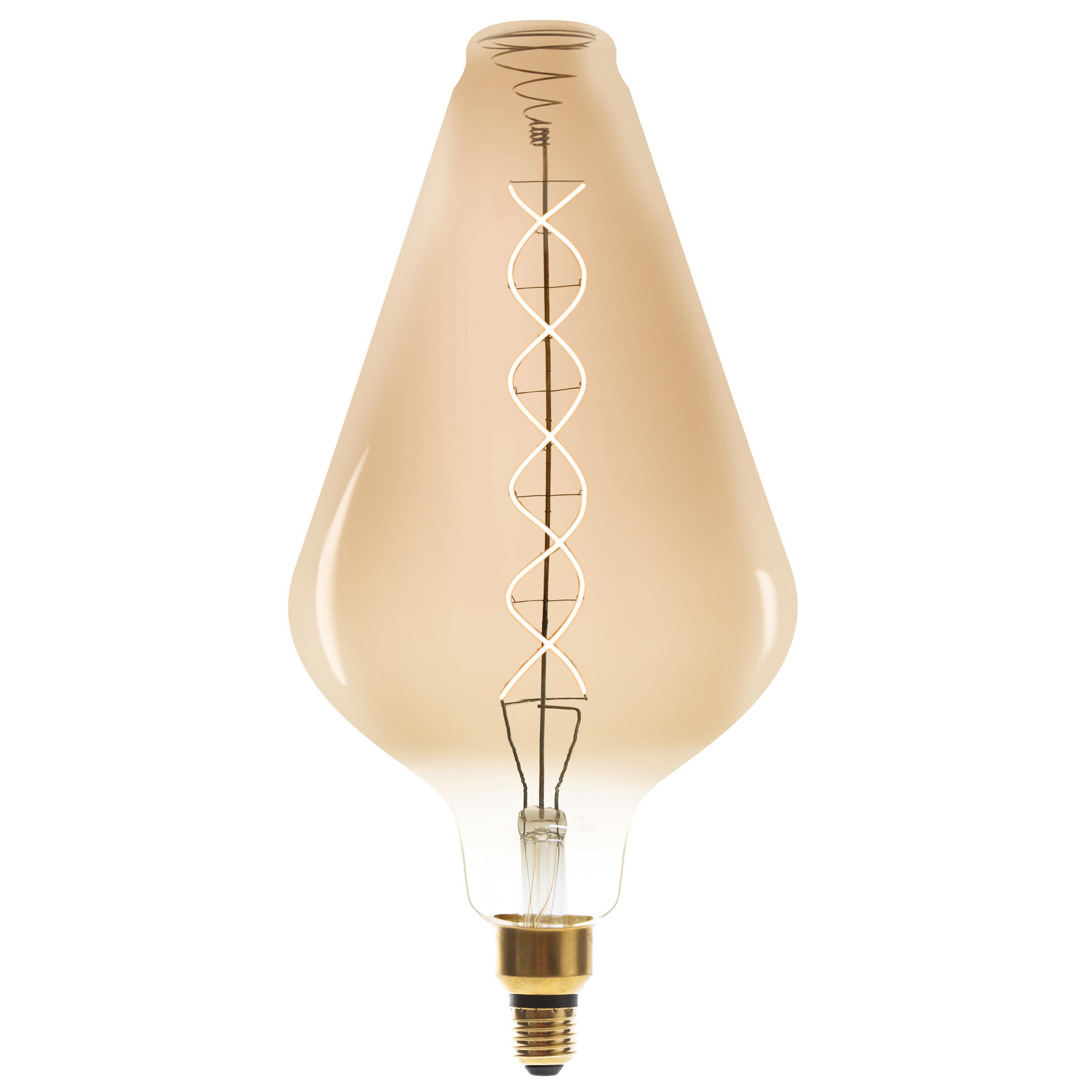 AMPOULE LED PYRAMIDE AMBREE FILAMENT TORSADE E27