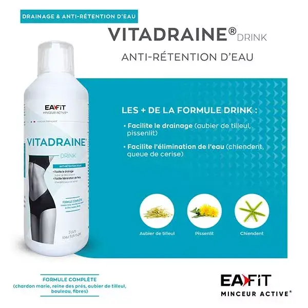 Eafit Vitadraine Bebida Drenante e Anti-Retenção de Água 500ml