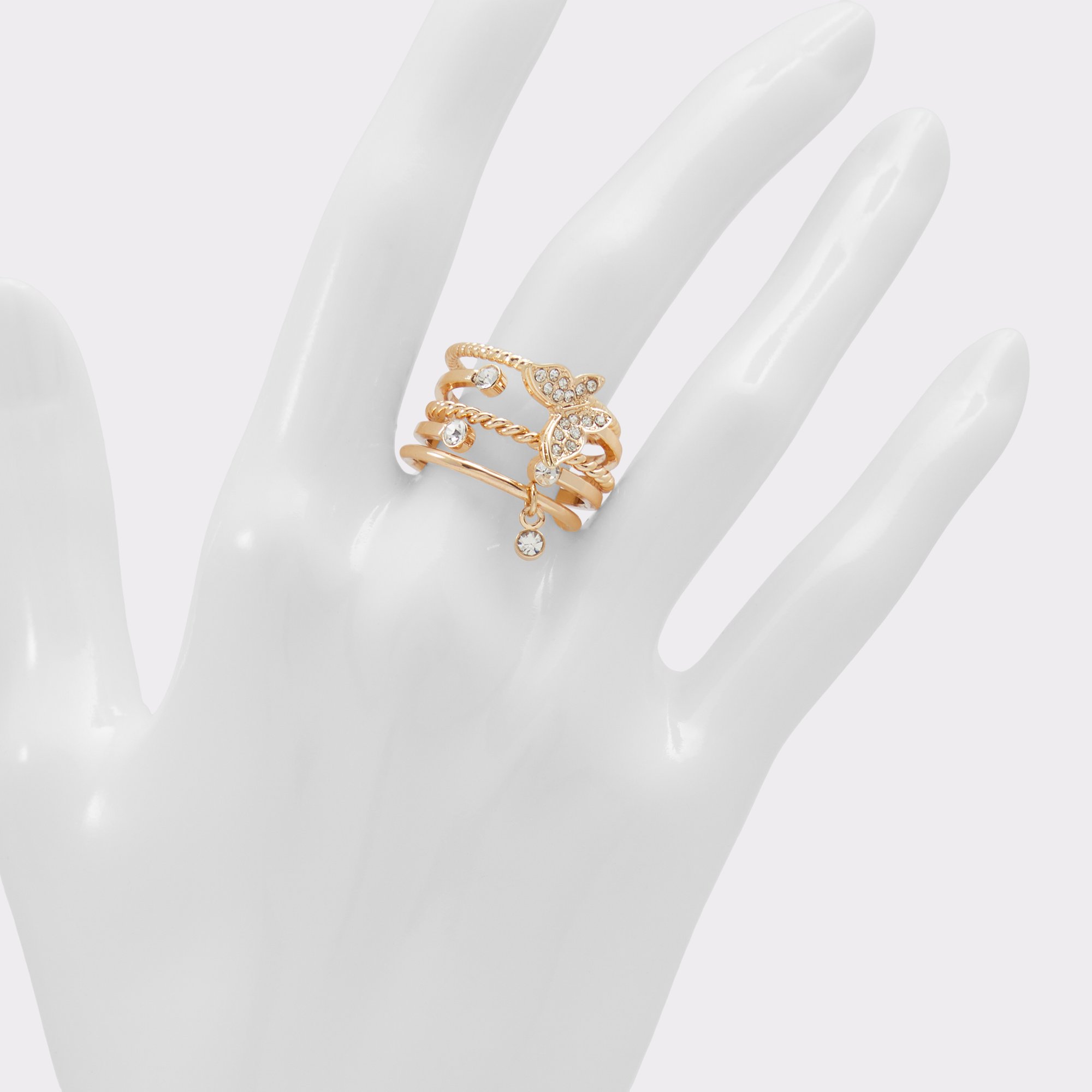 Wyloria Gold-Clear Multi Women Rings