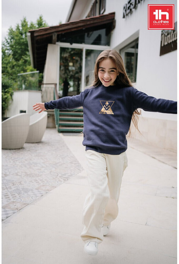 TH Clothes 30287 - Sweat-shirt pour enfants en coton et polyester recyclés