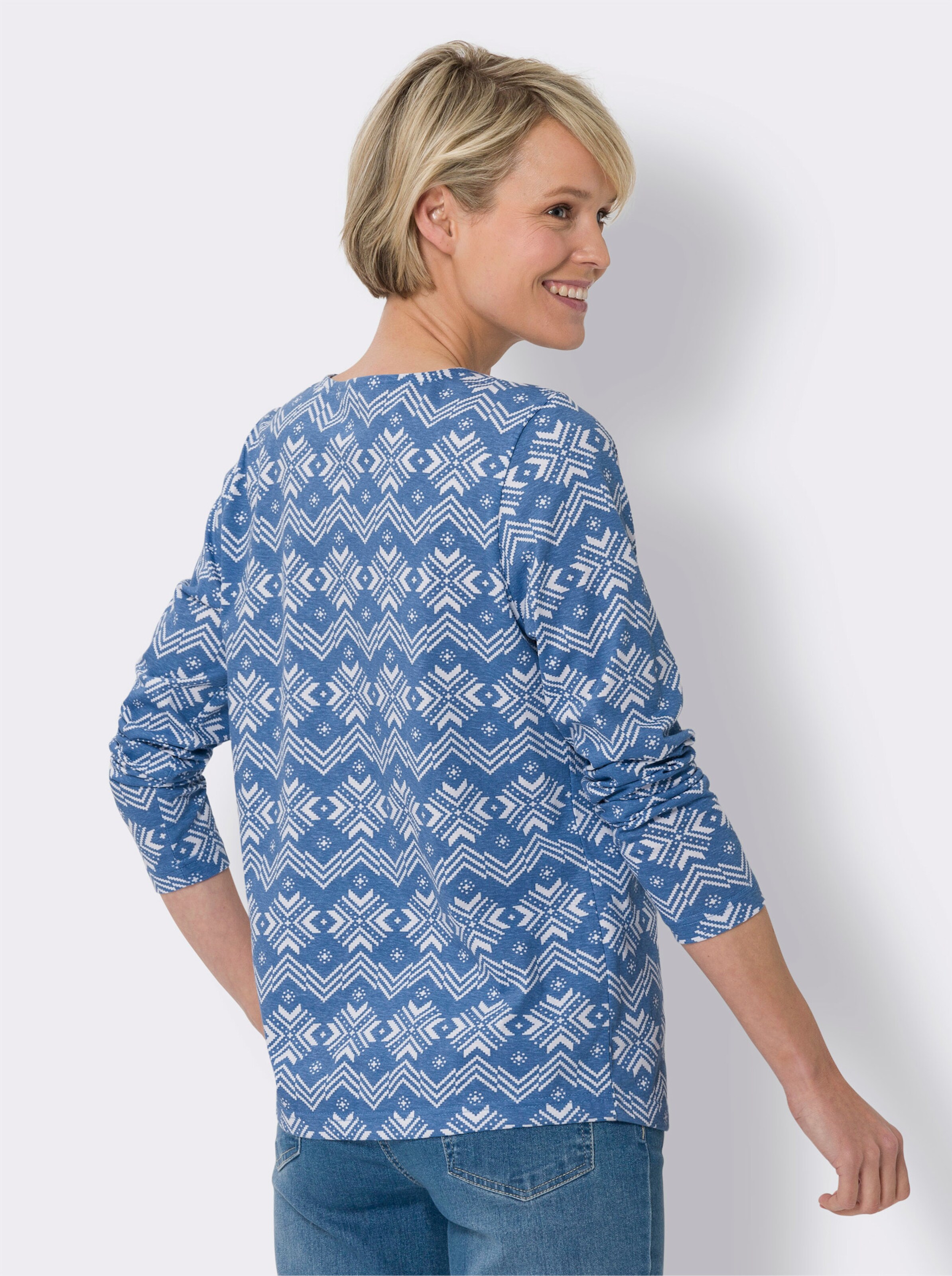 Langarmshirt aus reiner Baumwolle