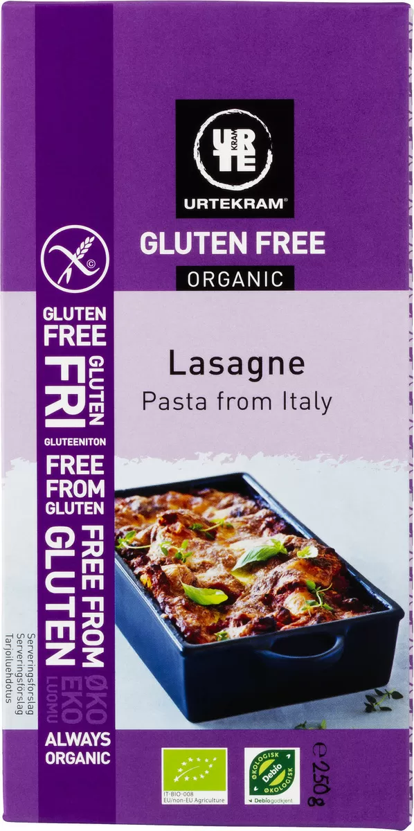 Urtekram Pasta Lasagne Glutenfri Ø - 250 g.