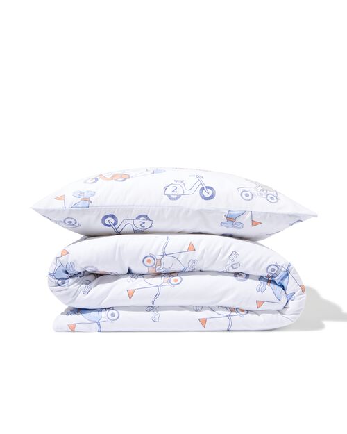 housse de couette coton doux enfant 140x200 chiens