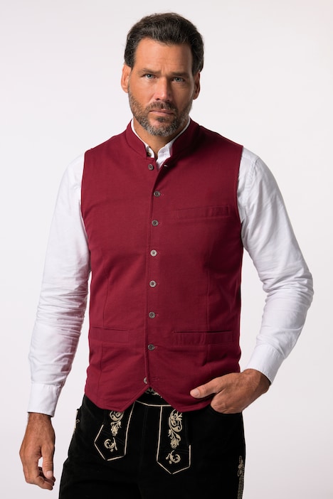 Weste, Tracht, Sweat, Stehkragen, Stickerei