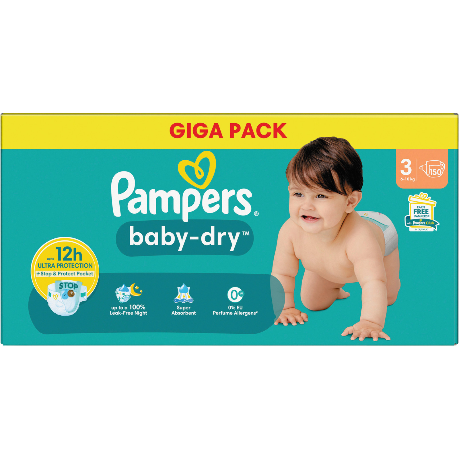 Pampers Baby Dry, Gr. 3 6-10 kg , 150 Windeln