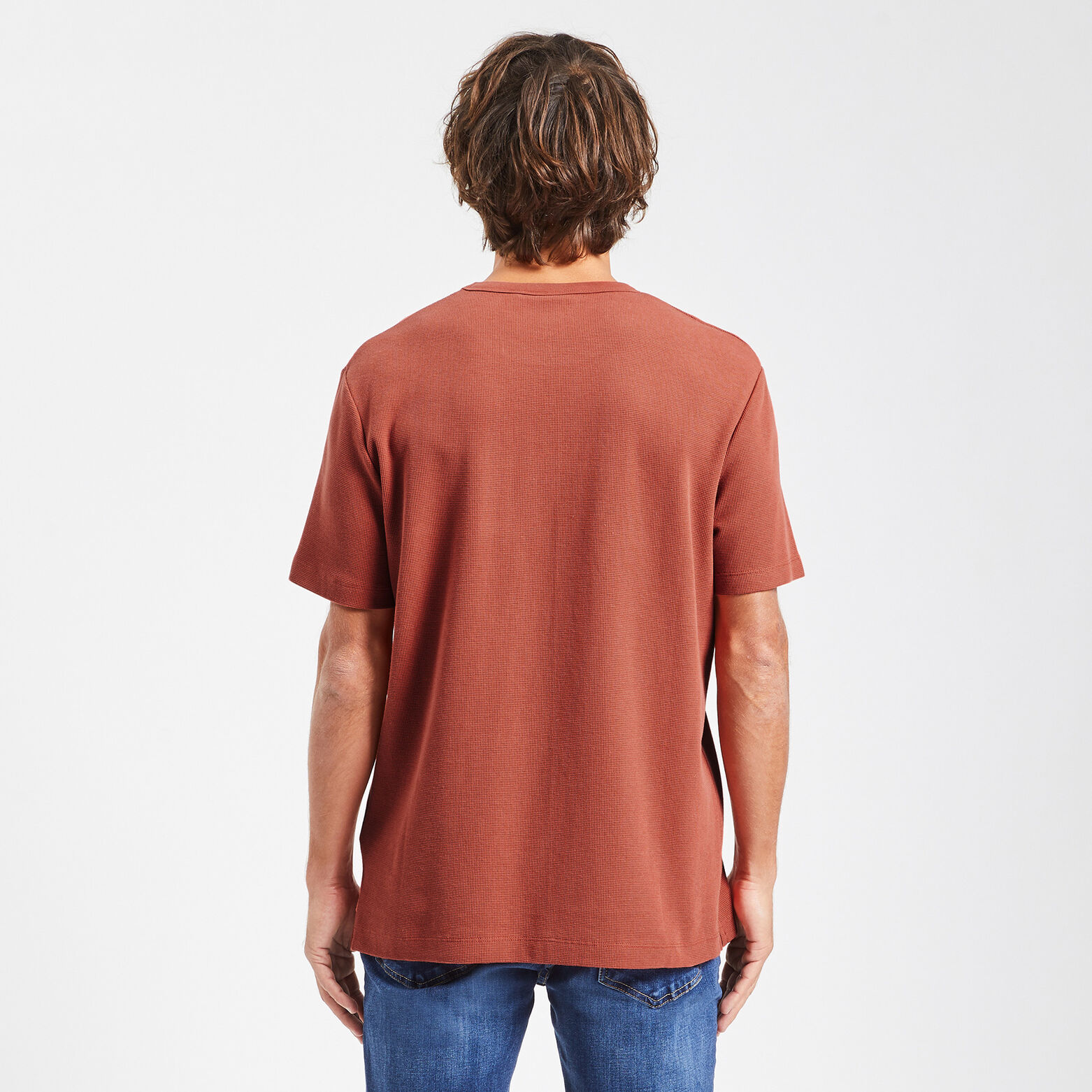 Tee shirt matière fantaisie Orange foncé