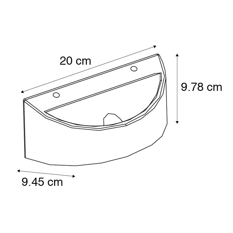Landelijke wandlamp beton halfrond - Adelaide