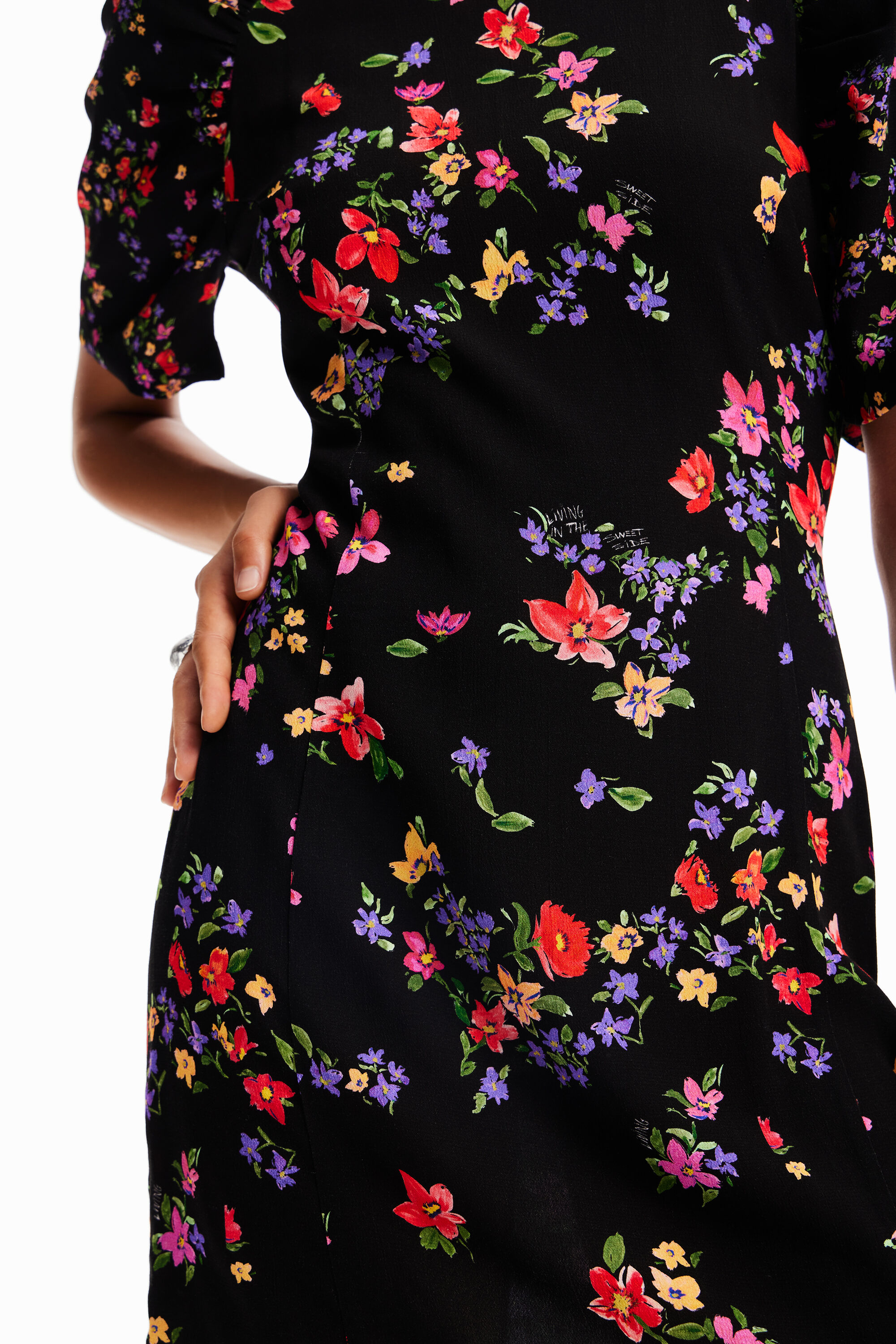 Robe courte fleurs