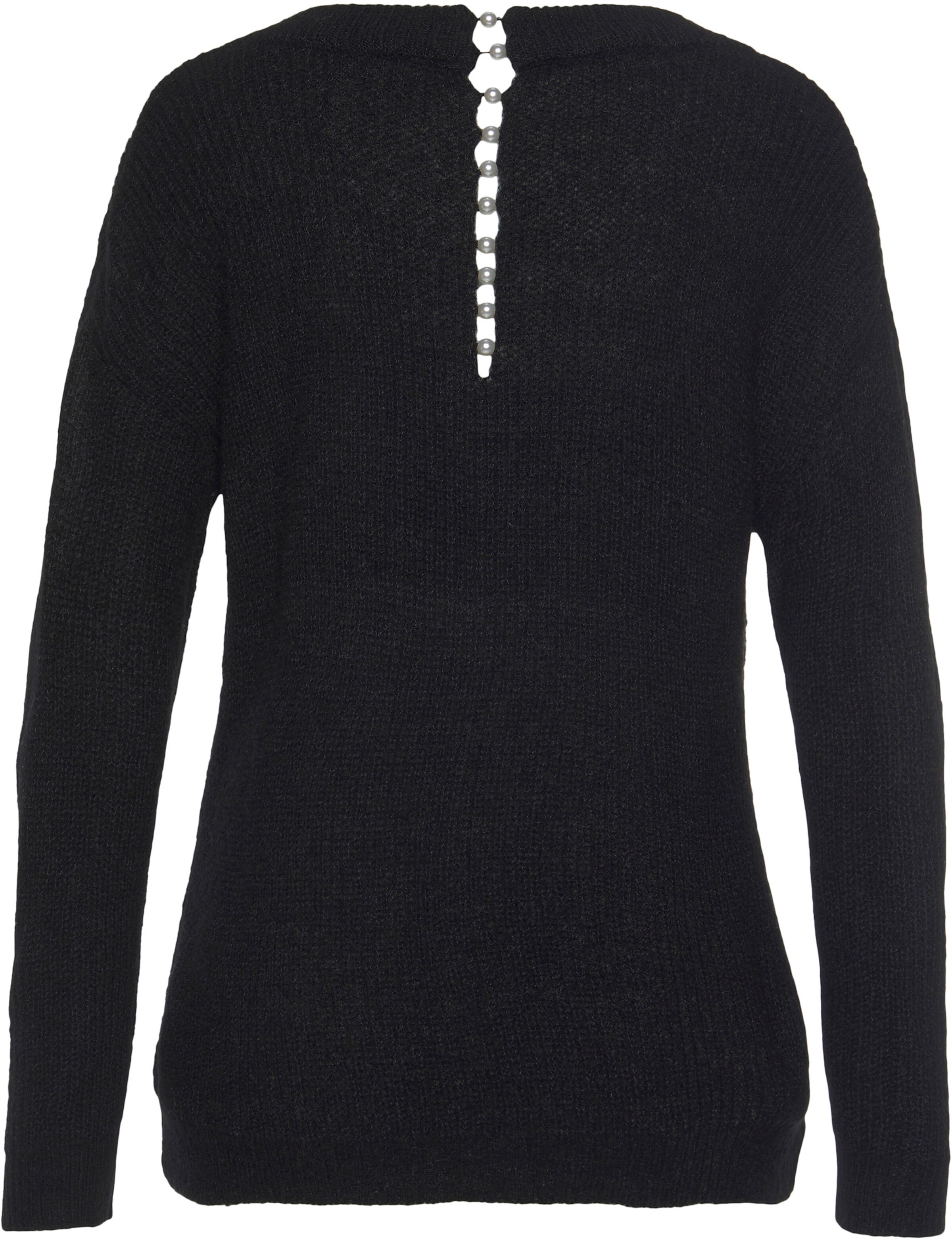 LASCANA V-Ausschnitt-Pullover in schwarz