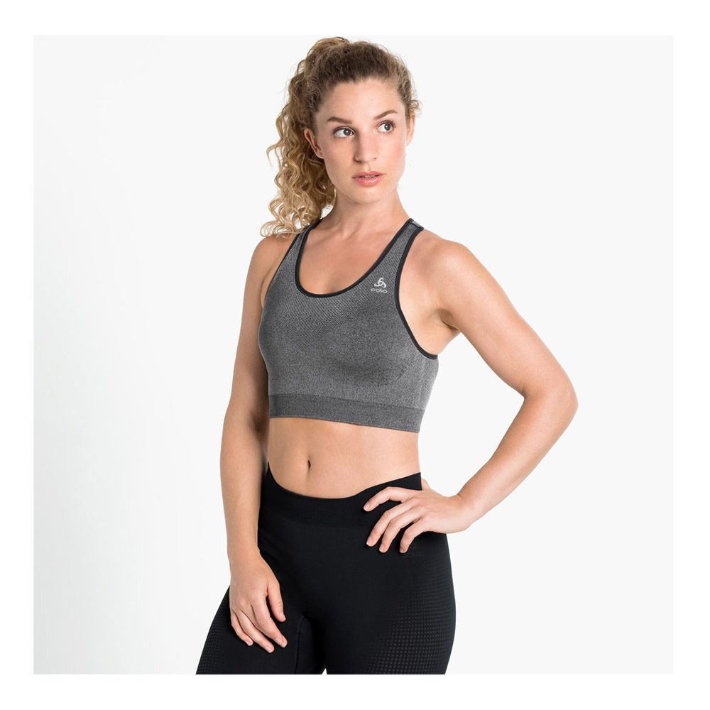 Odlo SEAMLESS MEDIUM CERAMICOOL - Brassière Femme odlo silver grey melange