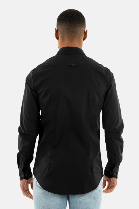 Chemise calvin klein jeans slim stretch beh ck black
