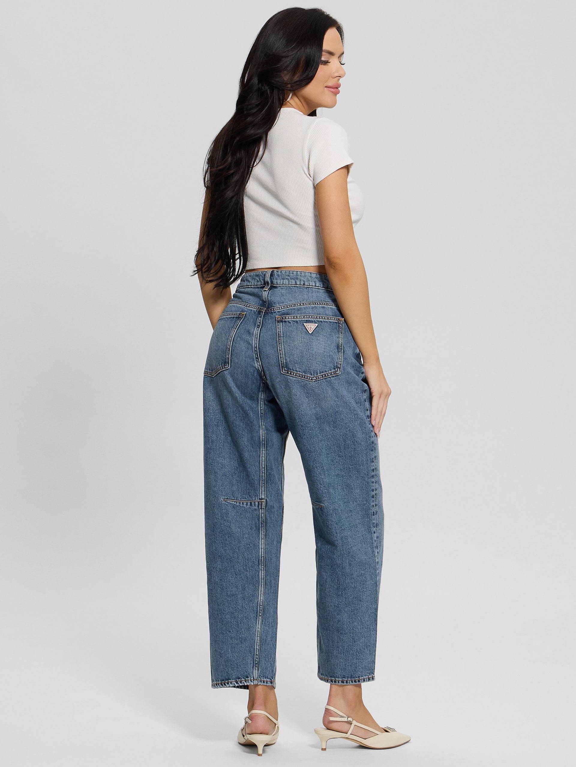 Calça jeans Eco High Rise Barrel Leg