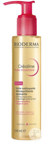 Bioderma Créaline Huile Micellaire Démaquillante Apaisante Peaux Sensibles Visage Et Yeux 125ml