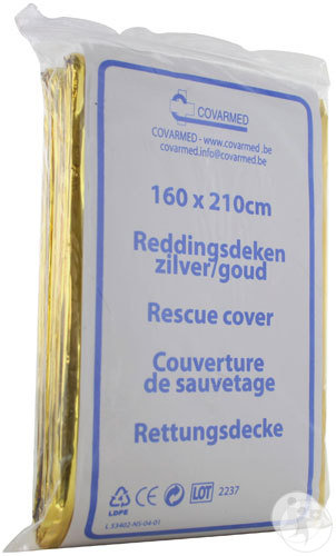 Couverture De Sauvetage Or/Argent 210x160cm Pièce 1