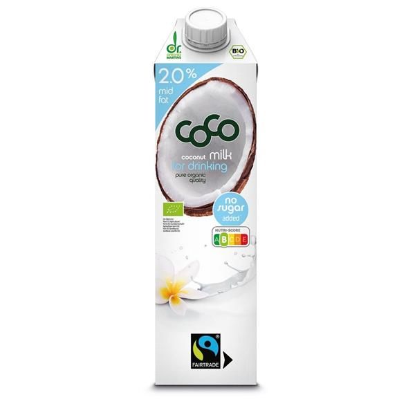 Leite De Coco Bio Para Beber 2% M.G 1L