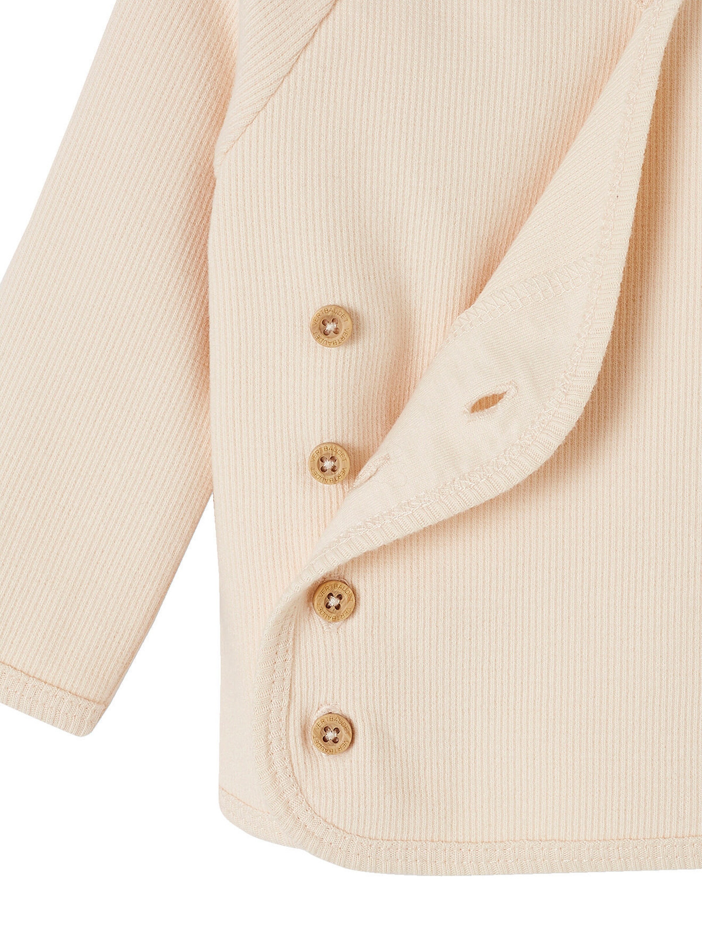 Vertbaudet Baby Wickeljacke aus Ripp vanille