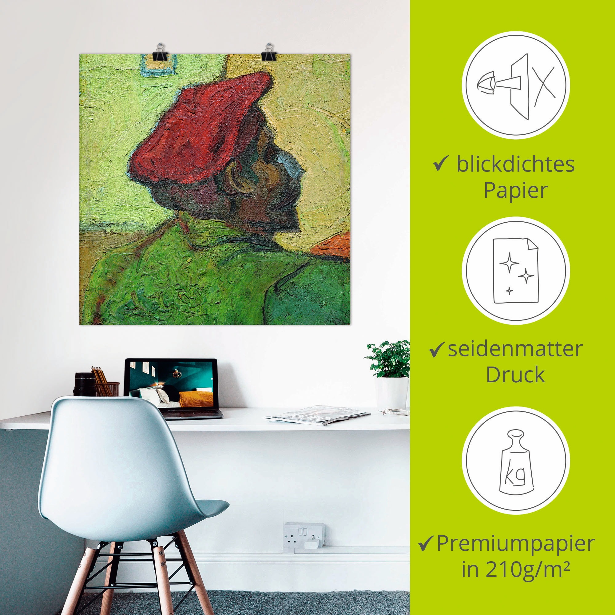 Artland Poster »Paul Gauguin Gemälde v. V. van Gogh« Porträts 1 Stk. tlg. als Leinwandbild, Wandaufkleber oder Poster in versch. Grössen
