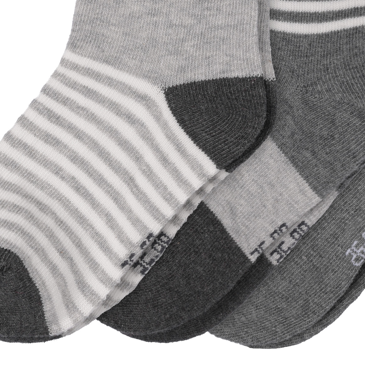 Topomini 3 Paar Baby Socken in verschiedenen Dessins grau