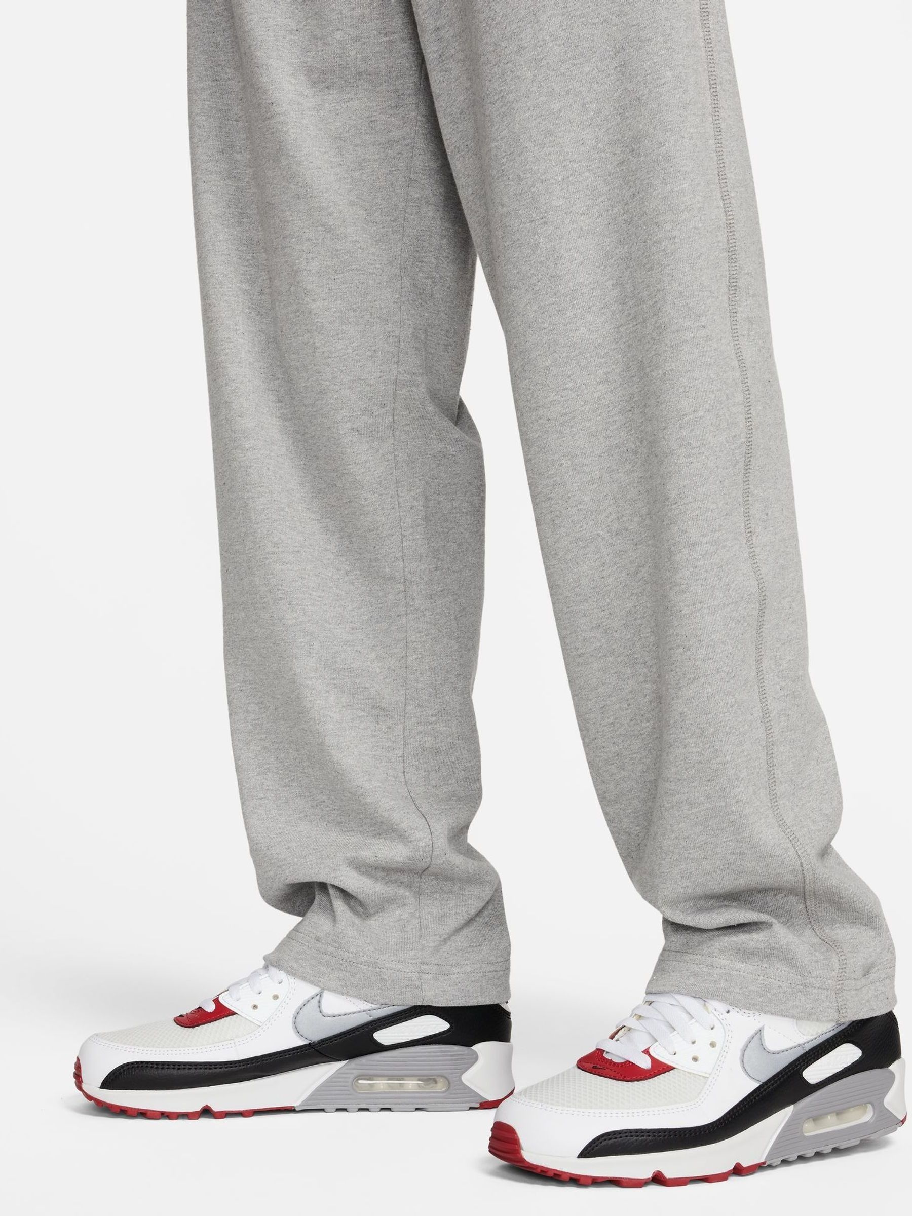 Grijs - Nike Sportkleding Club gebreide joggingbroek met open zoom van 100% katoen