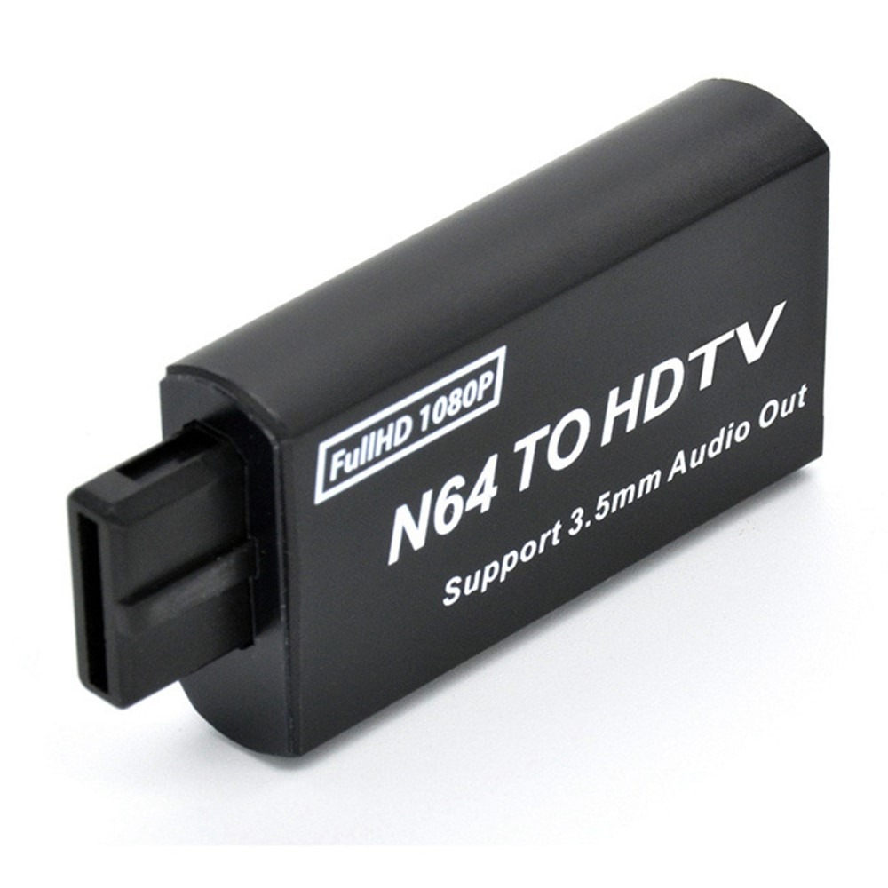 Super Nintendo SNES / GC / N64 / SFC auf HDMI   3.5mm Klinke Konverter Adapter (1080p) - Schwarz