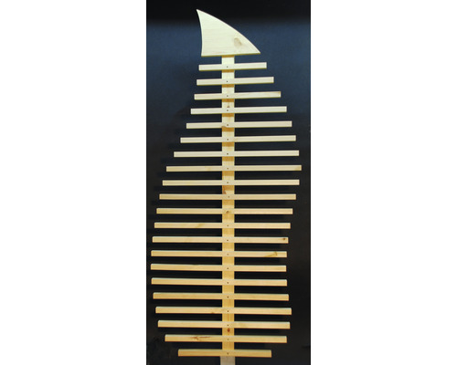 Fraxinus blad houten trellis (bouwpakket) 76 x 6,5 x 186 cm natuurlijk