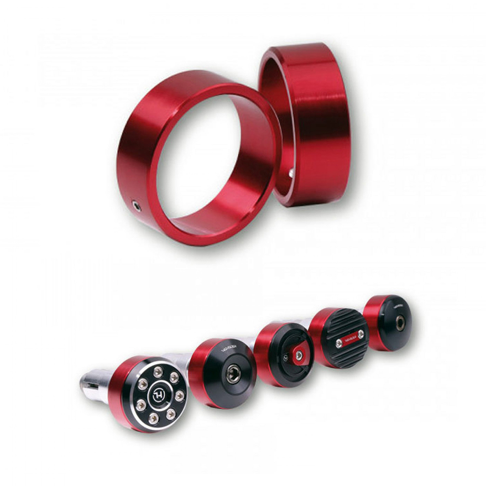 Highsider - Anneaux Embouts de guidon Rouge