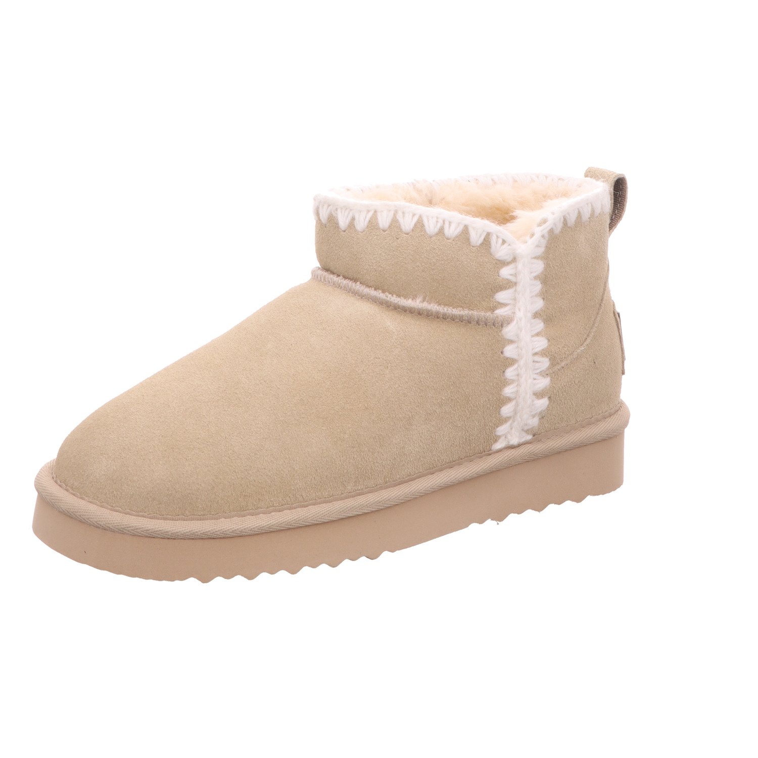 OOG Damen-Stiefelette Beige-Weiß
