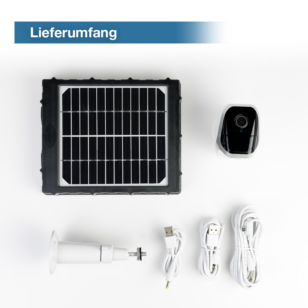 LUVISION Kabellose WLAN Solar IP Kamera Wifi Überwachungskamera mit Akku Solarpanel Sonnenkollektor Bewegungsserkennung