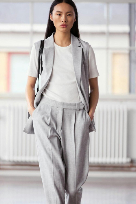 Vila grijze dames broek