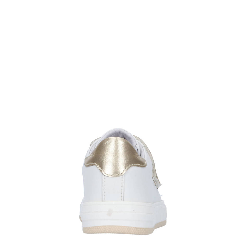 Gattino leren sneakers wit/goud glitters