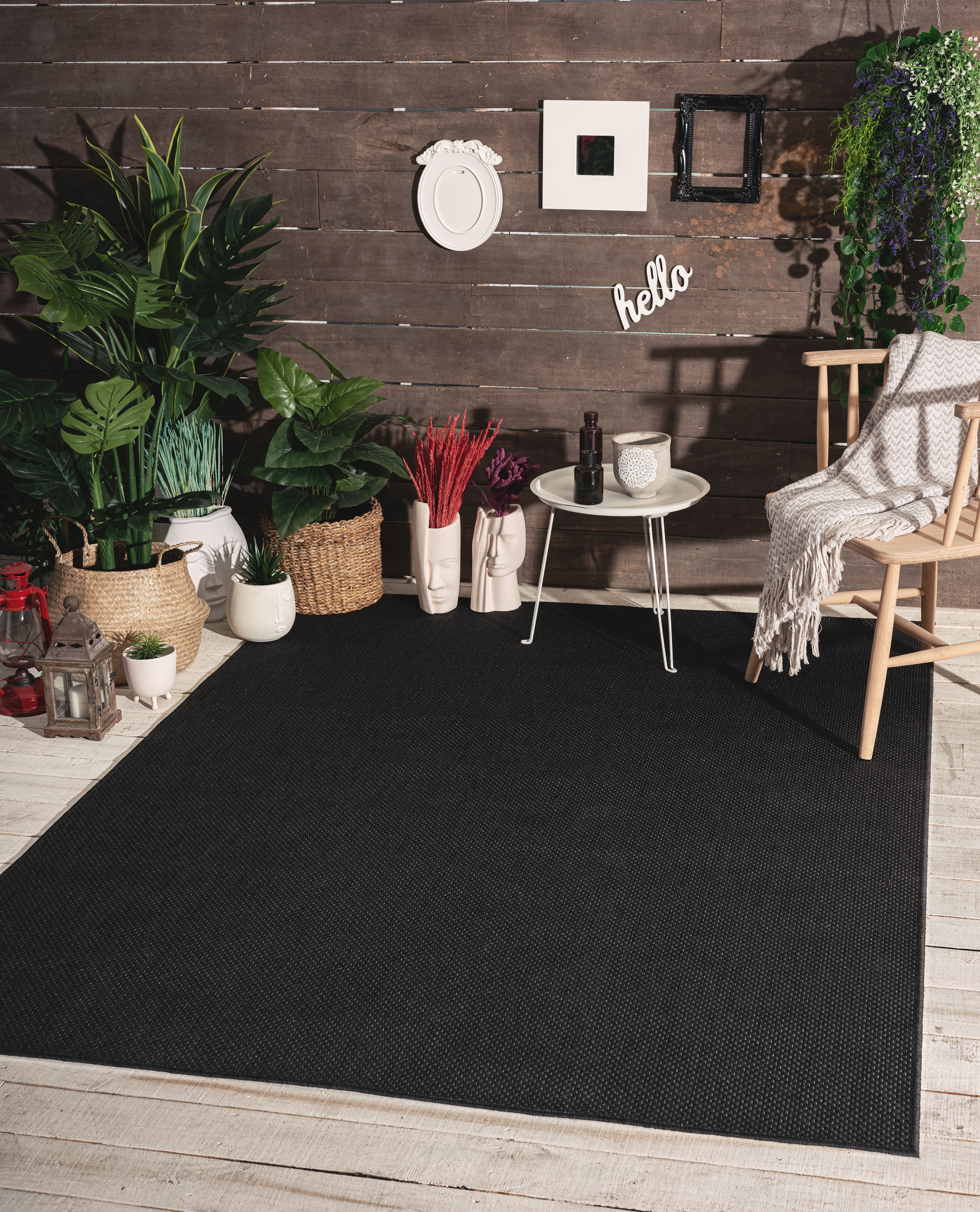 my home Teppich »Saylor« rechteckig 5 mm Höhe In- und Outdoor geeignet, Sisal-Optik, Wetterfest & UV-beständig