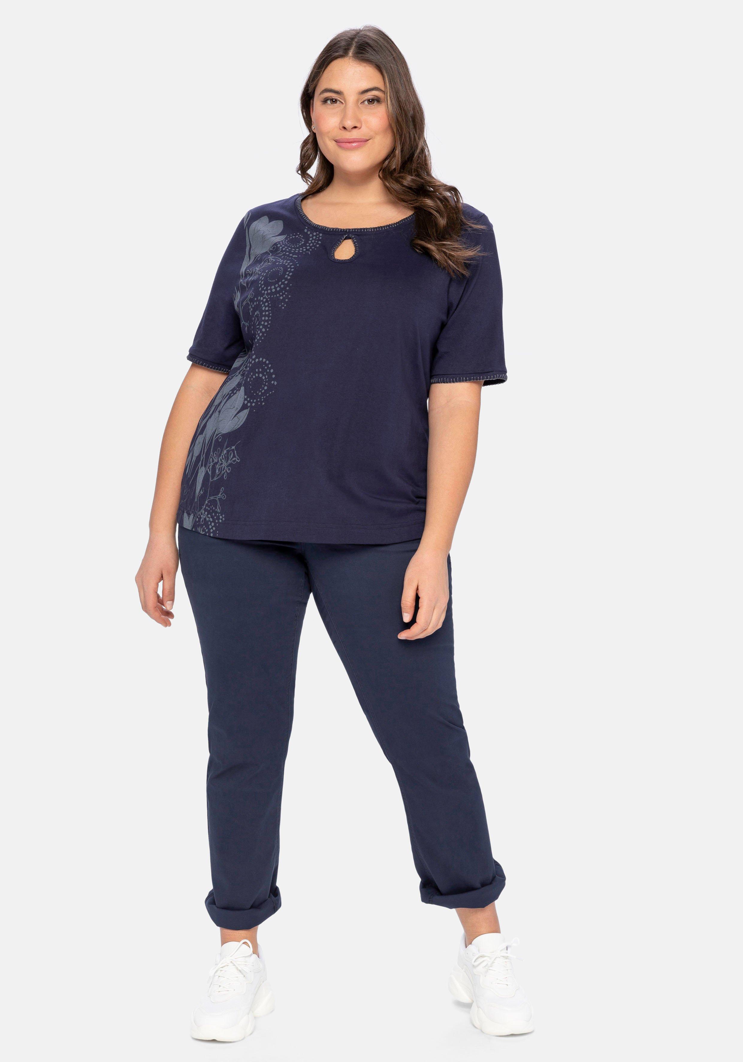Gerade Stretchhose in Twill-Qualität