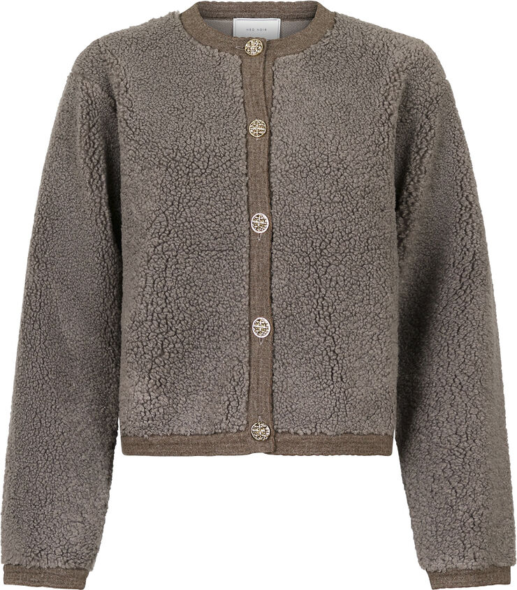 Neo Noir Limo Fluffy Knit Cardigan Iron