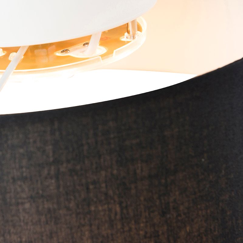 Plafondlamp zwart 30 cm incl. LED - Drum LED