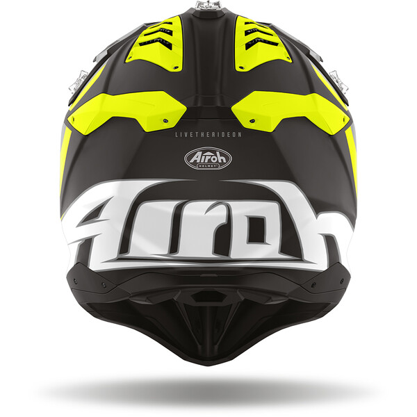 Airoh - Casque Aviator 3 Glory Noir Mat / Gris Mat / Jaune