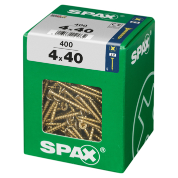 Spax schroef pozi yellox 4x40 mm 400 stuks