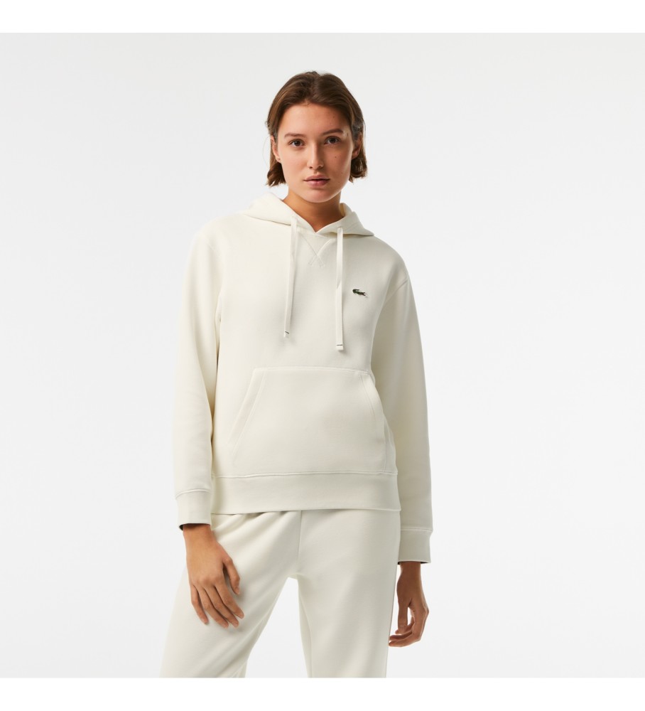 Moletom Lacoste Loose Fit com Capuz, Branco