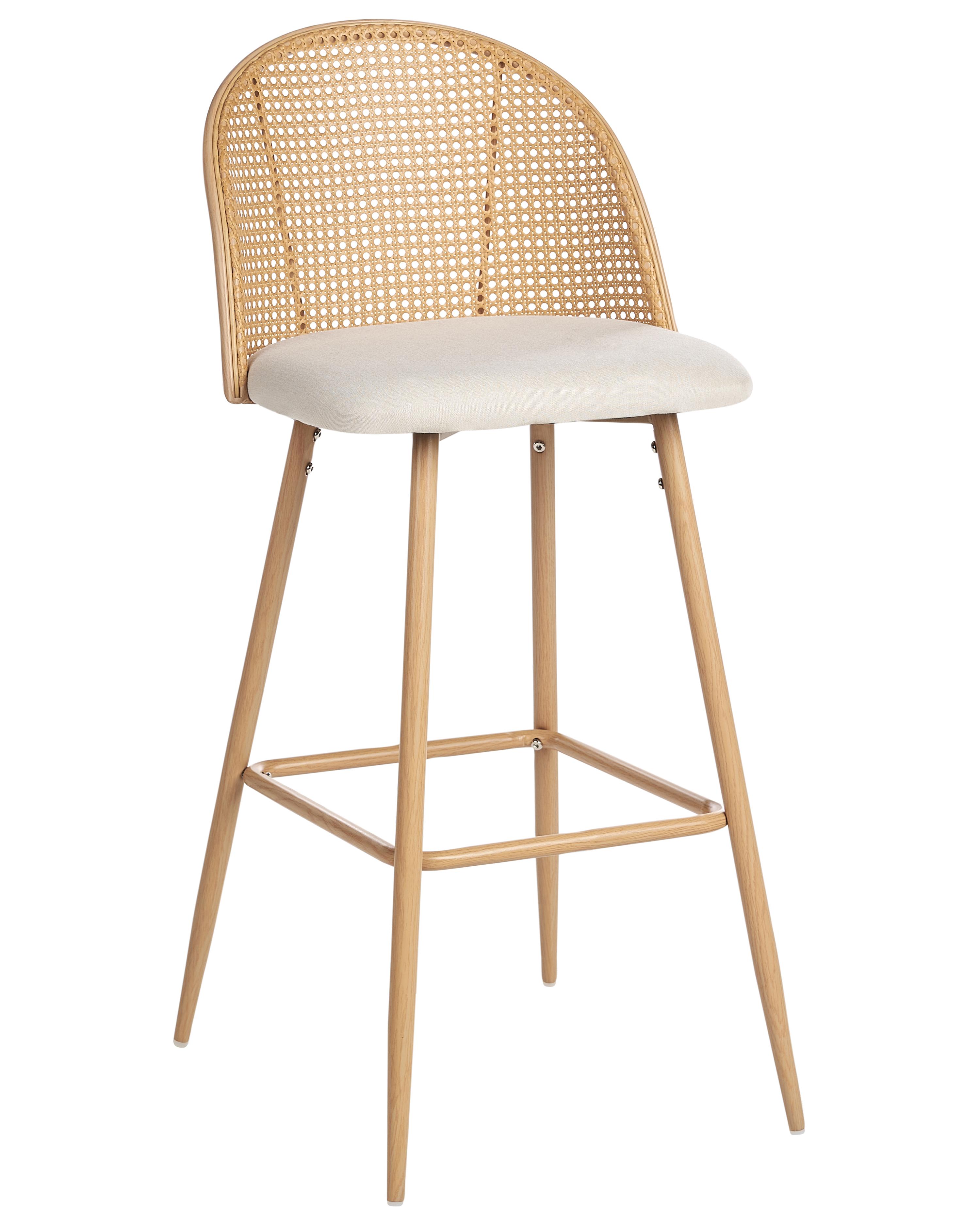 Set van 2 barstoelen CORNELL Metaal Lichtbruin
