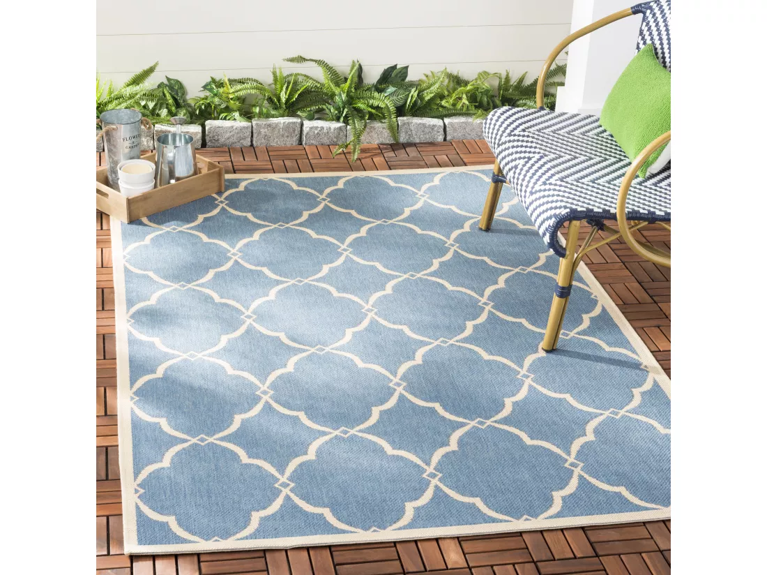 Tapis Blue & Creme 122 X 183 cm - Positano